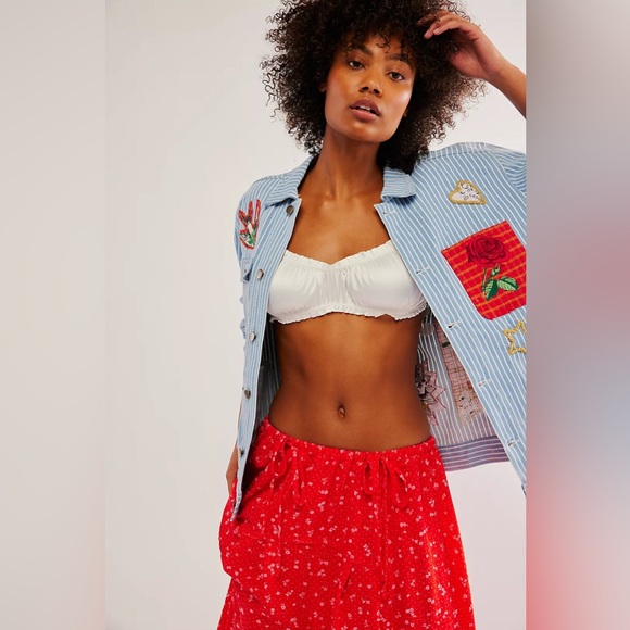 Denim and Bone Romeo Patched Jacket Free People - Picture 4 of 17